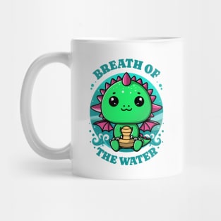 Kawaii Green Dragon - Breath of the water anime Mug